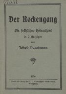 J. Hauptmann, Rockengang
